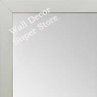MR1544-8 White - 3/4 Inch Wide  X 1 1/4  Inch High - Custom Wall Mirror -  Custom Bathroom Mirror