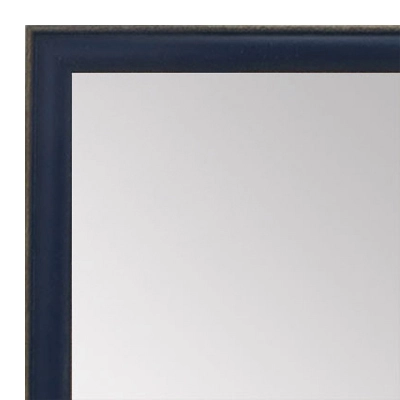 MR1569-10 Navy Blue With Top Outside Distressed Accent Very Small Custom Wall Mirror