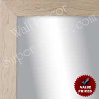 MR1774-1 Small Unfinished Natural Maple Flat Wood Frame - Paint or Stain -Small Custom Wall Mirror Custom Floor Mirror
