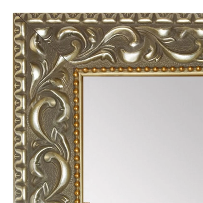 MR1862-3 Ornate Satin Nickel With Gold - Value Priced - Large Custom Wall Mirror Custom Floor Mirror