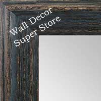 MR1880-4 Deep Distressed - Charcoal Black - Large Custom Wall Mirror Custom Floor Mirror
