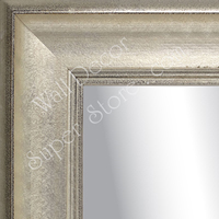 MR1902-2 Silver Leaf Scoop with Rounded Outer Edge  Custom Mirror