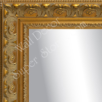 MR1920-1 Gold Ornate Scoop with Ornate Lip  Custom Mirror