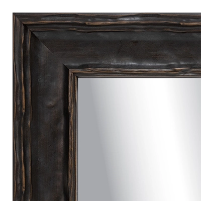 MR1924-4 Sculptured Black Scoop with Lip  Custom Mirror