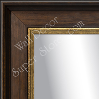 MR1925-1 Rustic Brown with Antique Gold Lip  Custom Mirror