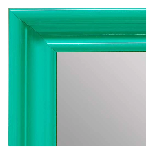 MR1961-5 Large Teal High Gloss Custom Mirror With Scoop
