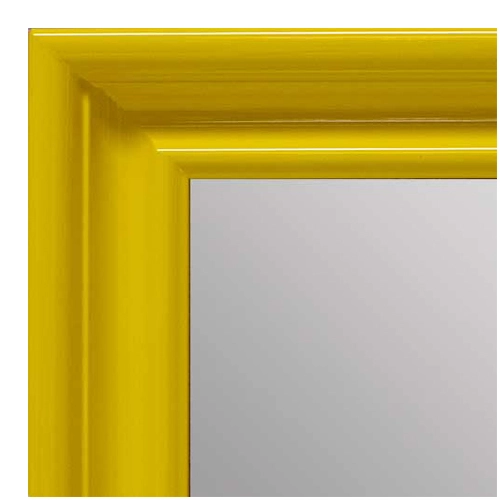 MR1961-6 Large Yellow High Gloss Custom Mirror With Scoop