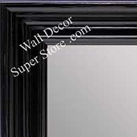 MR1961-8 Large Black High Gloss Custom Mirror With Scoop