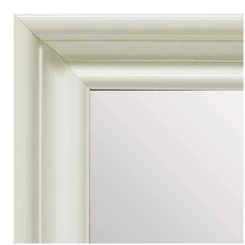 MR1961-9 Large White High Gloss Custom Mirror With Scoop