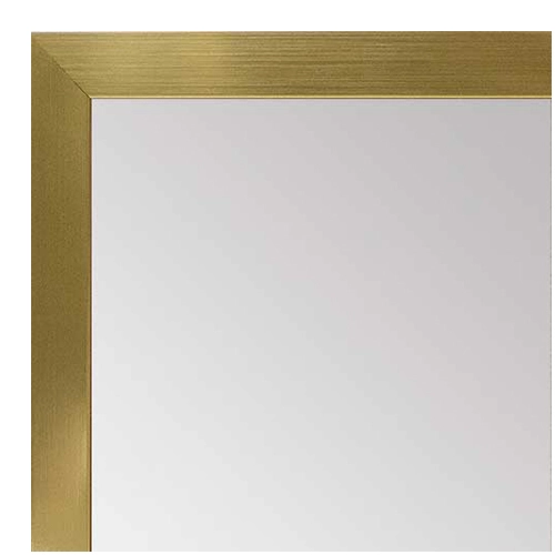 MR1962-1 Very Small Gold Flat Modern Custom Framed Mirror
