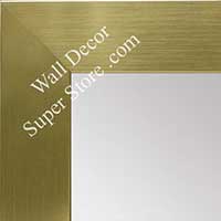 MR1962-5 Large Brushed Gold Flat 2" Wide Modern Custom Framed Mirror
