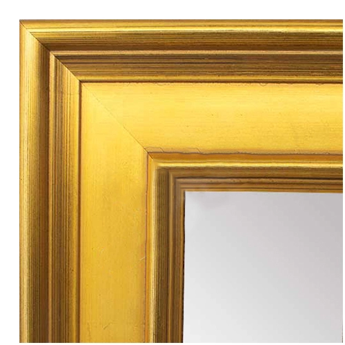 MR1965-1 Extra Large Distressed Gold 3 1/4 " Wide Custom Mirror