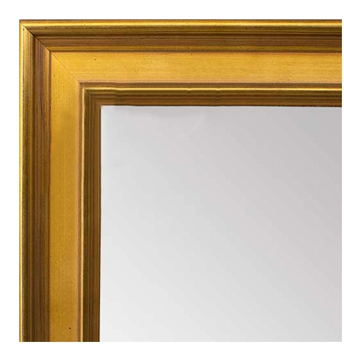 MR1965-4 Medium Distressed Gold 1 9/16" Wide Custom Framed Mirror