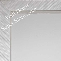 MR1975- 3 Small Glossy White 1" Wide Custom Framed Mirror