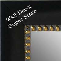 MR5203-1 Black With Gold Beads - Extra Large Custom Wall Mirror Custom Floor Mirror