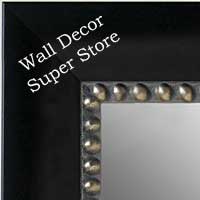 MR5203-2 Black With Silver Beads - Extra Large Custom Wall Mirror Custom Floor Mirror
