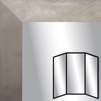 WM1688-2 Silver Satin Nickel  - Custom Three Panel Dressing Mirror