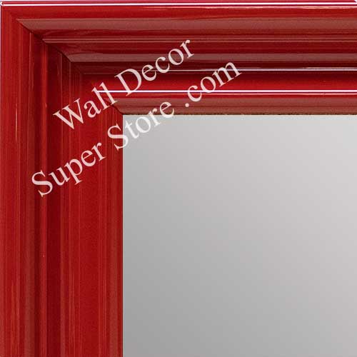 MR1961-4 Large Red High Gloss Custom Mirror With Scoop