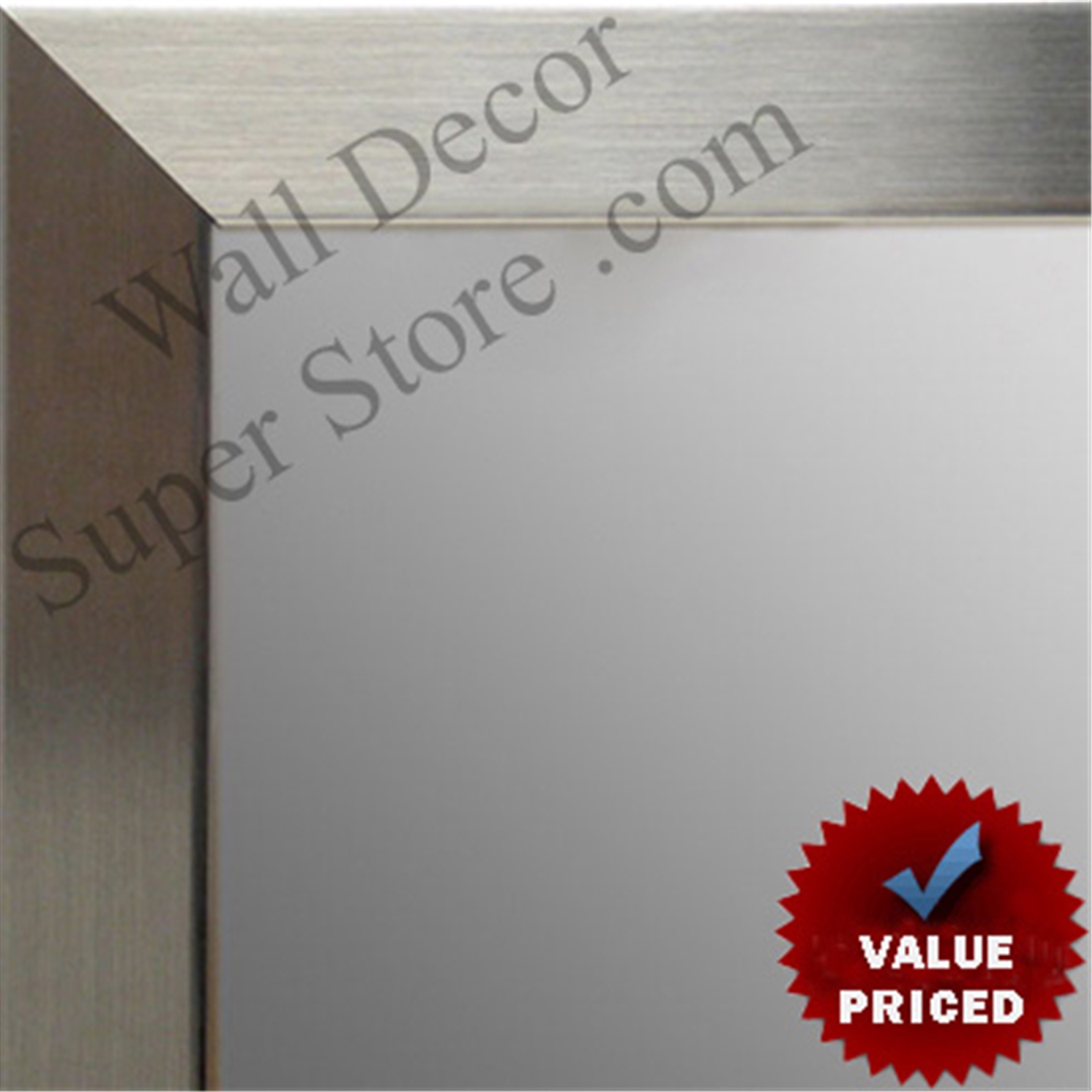 MR1708-1 | Stainless Steel Look - Mica Finish - Moulding | Custom Wall Mirror | Decorative Framed Mirrors | Wall D�cor