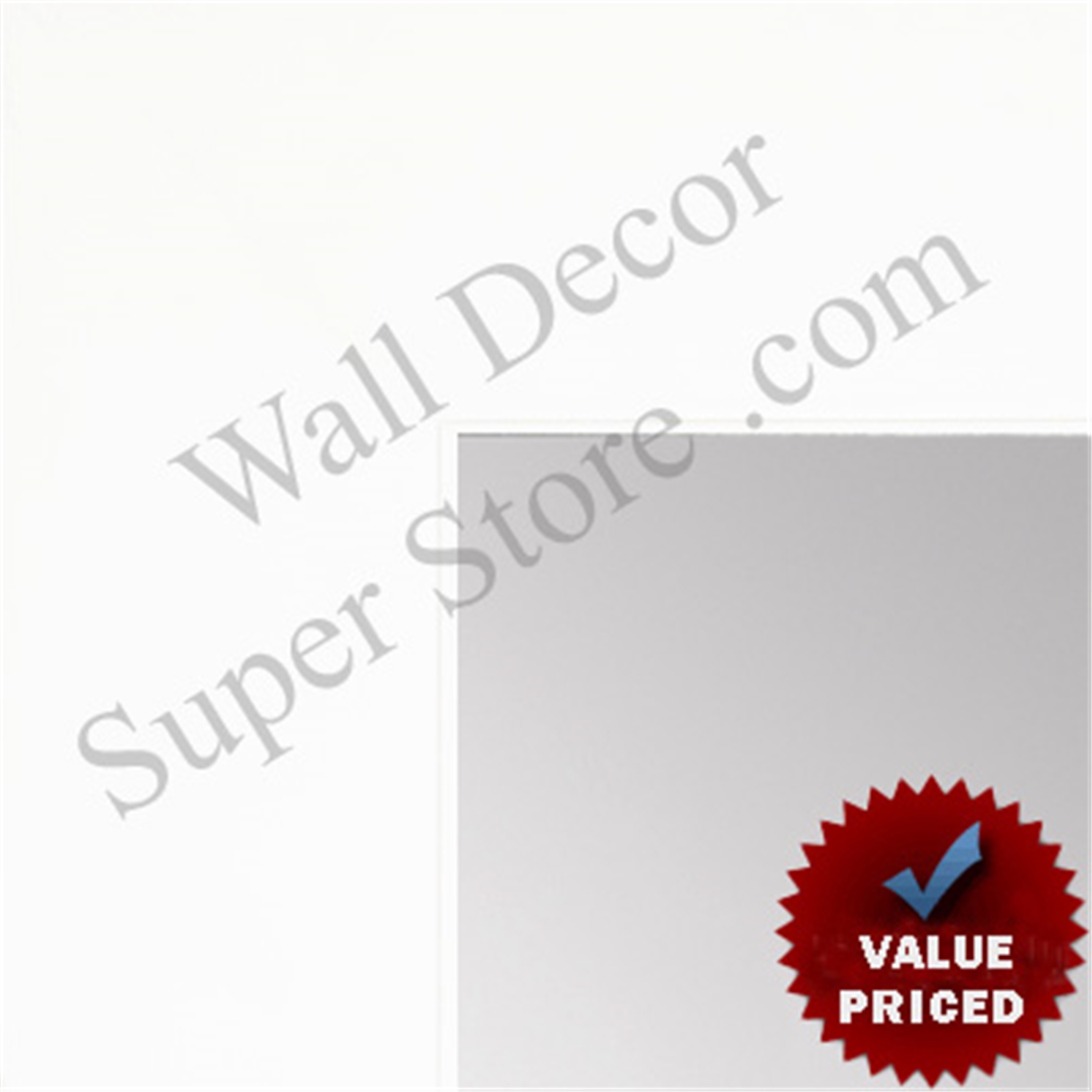MR1865-2 Matte Satin White - Value Priced - Large Custom Wall Mirror Custom Floor Mirror