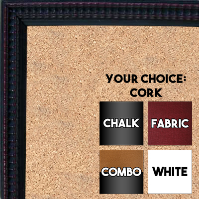 BB176-1 Mahogany Small Custom Cork Chalk or Dry Erase Board