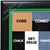 BB1401-2 Black With Green Lip Custom Cork Chalk or Dry Erase Board Medium To Large