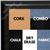 BB1409-3 Rich Gray Small To Medium Custom Cork Chalk or Dry Erase Board