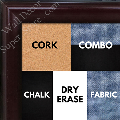 BB1507-4 Cherry Mahogany Medium Wall Board Cork Chalk Dry Erase