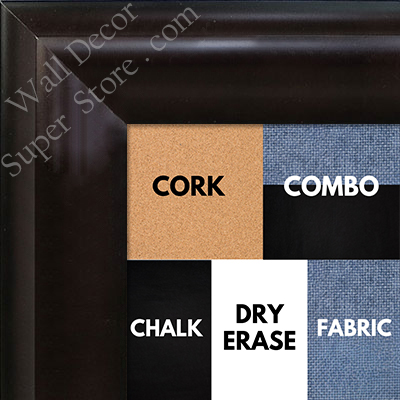 BB1508-1 Espresso Coffee Brown Extra Large Wall Board Cork Chalk Dry Erase