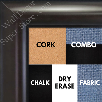 BB1516-1 Espresso Coffee Brown - Large  Wall Board Cork Chalk Dry Erase