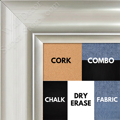 BB1521-10 Silver Extra Large Wall Board Cork Chalk Dry Erase