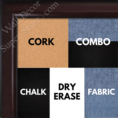 BB1523-4  Mahogany Custom  Medium  Wall Board Cork Chalk Dry Erase