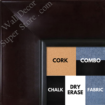 BB1526-4 Mahogany - Extra Extra Large Wall Board Cork Chalk Dry Erase