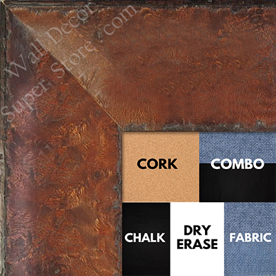 BB1531-4  Distressed Burlwood Cherry Custom  Extra Extra Large  Wall Board Cork Chalk Dry Erase
