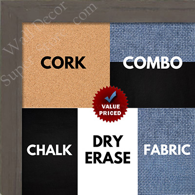 BB1532-3 Distressed Dark Brown - Small Custom Cork Chalk or Dry Erase Board