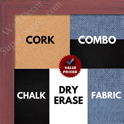 BB1532-4 Distressed Red  - Small Custom Cork Chalk or Dry Erase Board