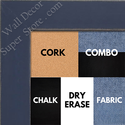 BB1533-5 Distressed Dark Blue - Medium Custom Cork Chalk or Dry Erase Board