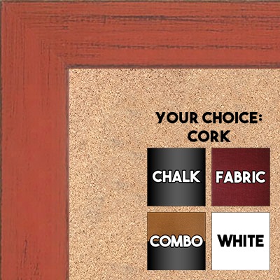BB1533-8 Distressed Orange - Medium Custom Cork Chalk or Dry Erase Board