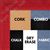 BB1536-1 Glossy Red - Medium Custom Cork Chalk or Dry Erase Board