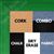 BB1536-4 Glossy Green - Medium Custom Cork Chalk or Dry Erase Board