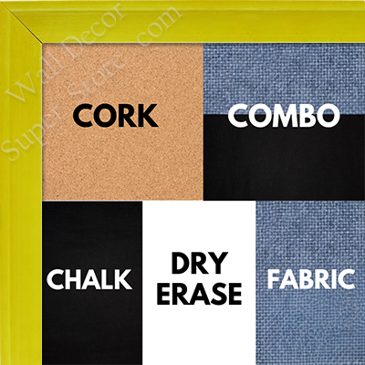 BB1537-3 Glossy Yellow - Small Custom Cork Chalk or Dry Erase Board