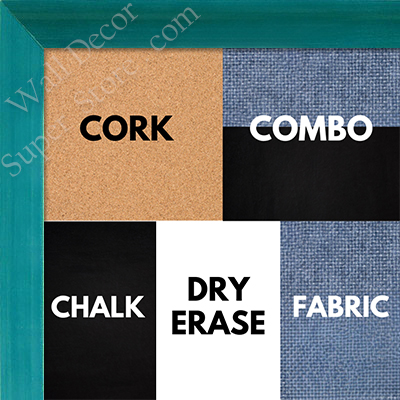 BB1537-5 Glossy Blue - Small Custom Cork Chalk or Dry Erase Board