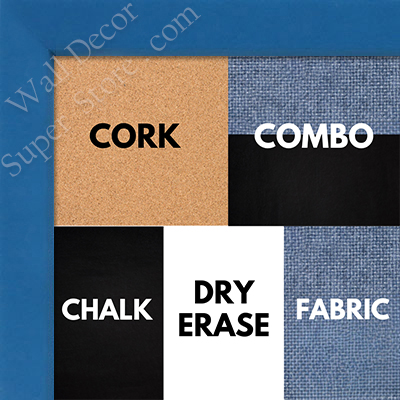 BB1538-3 Blue - Small Custom Cork Chalk or Dry Erase Board
