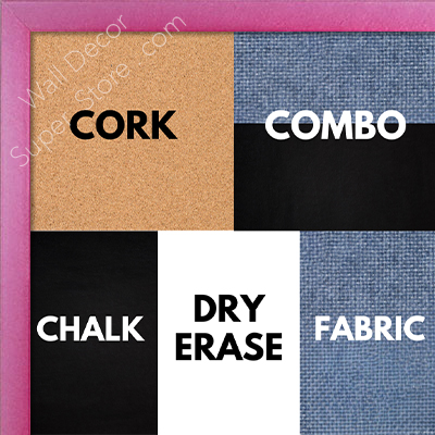 BB1540-15 Thin Metal Pink Carnation Custom Cork Chalk or Dry Erase Board Small To Large