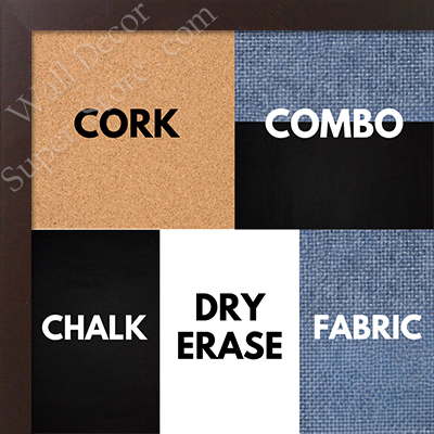 BB1540-21 Thin Metal Coffee Bean Brown Custom Cork Chalk or Dry Erase Board Small To Large