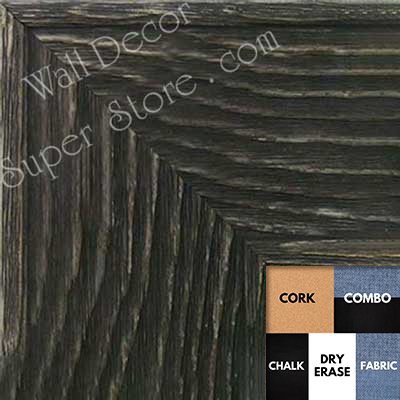 BB1554-5 Distressed Black Driftwood - Extra Extra Large Chalkboard  Cork  Dry Erase