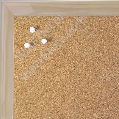 BB1562-1 Gloss Lacquer Natural Clear Wood Grain Small Custom Cork Chalk or Dry Erase Board