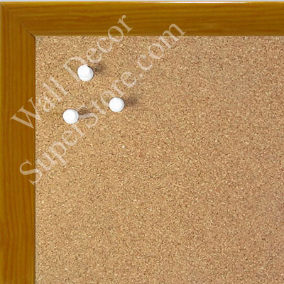 BB1562-2 Gloss Lacquer Yellow Wood Grain Small Custom Cork Chalk or Dry Erase Board