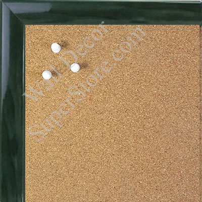 BB1562-7 Gloss Lacquer Dark Green Wood Grain Small Custom Cork Chalk or Dry Erase Board
