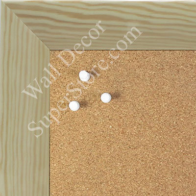 BB1563-1 Gloss Lacquer Natural Clear Wood Grain Large  Custom Cork Chalk or Dry Erase Board